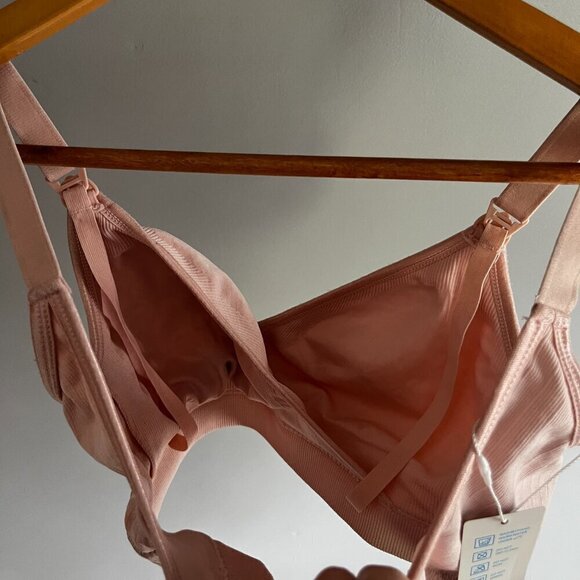 Maternity Pink Nursing bra Size Medium Breastfeeding New with tags - Picture 4 of 6